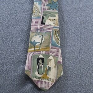 Windsor Mens Vintage Chaussures Novelty Print Silk Necktie OS Multicolor